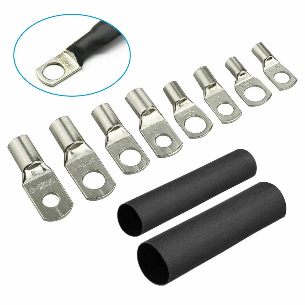 280PCS Copper Wire Ring Terminal Lug SC Battery Welding Bare Connectors Set Kits