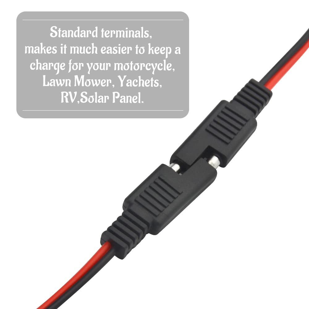 5 PCS 18AWG SAE Power Connector Cable Y Splitter 1 to 2 SAE Extension Cable 1…
