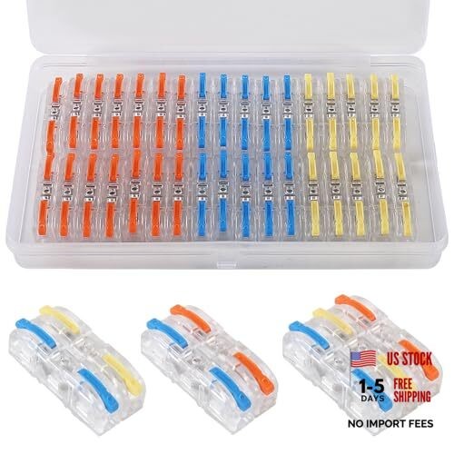 34pcs Quick Connect Electrical Splicing 34pcs transparent three color box SPL-1