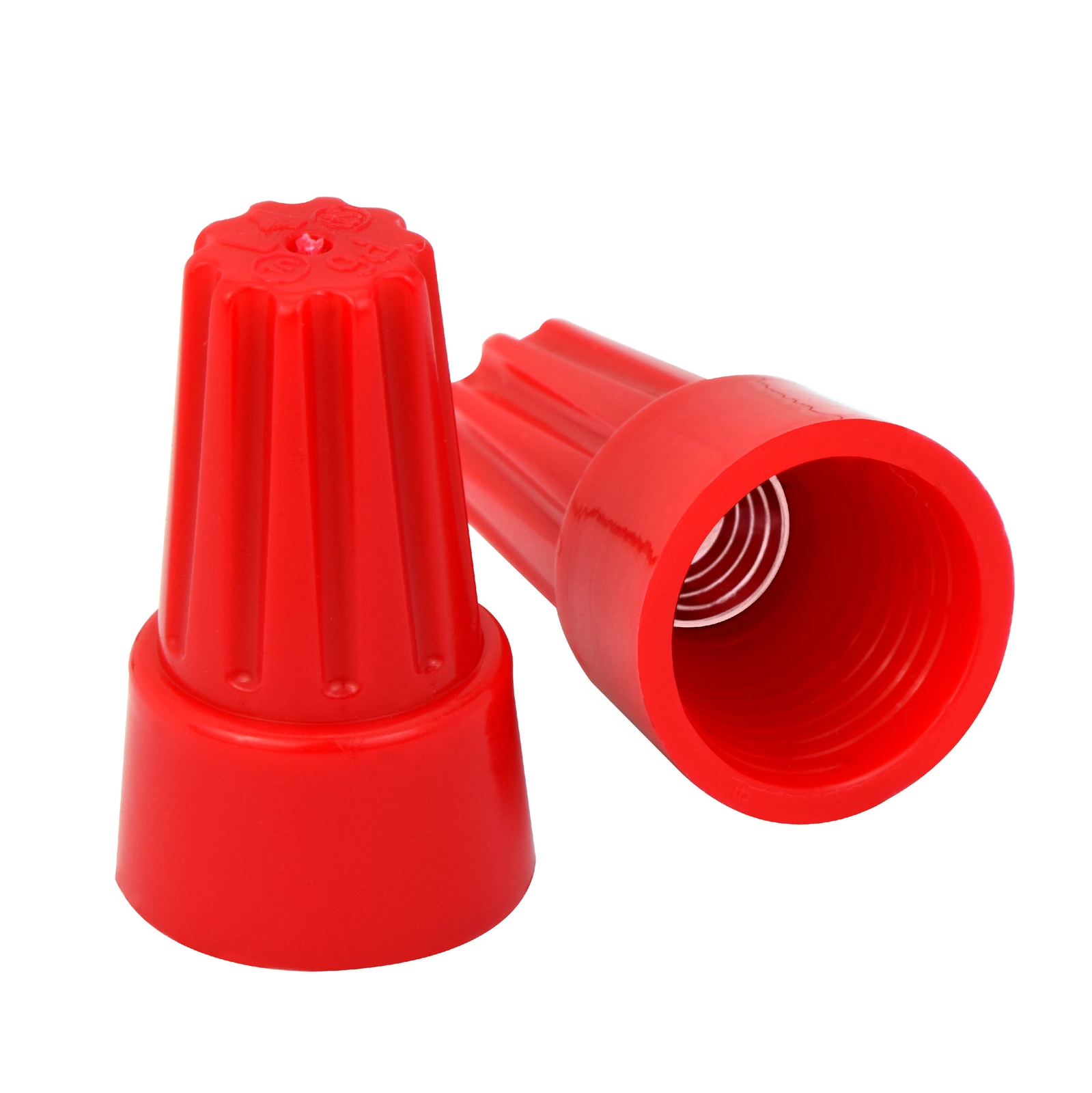 50 Screw Twist On Wire Caps Terminal Connector Red 22-10 Gauge Closed End Nut