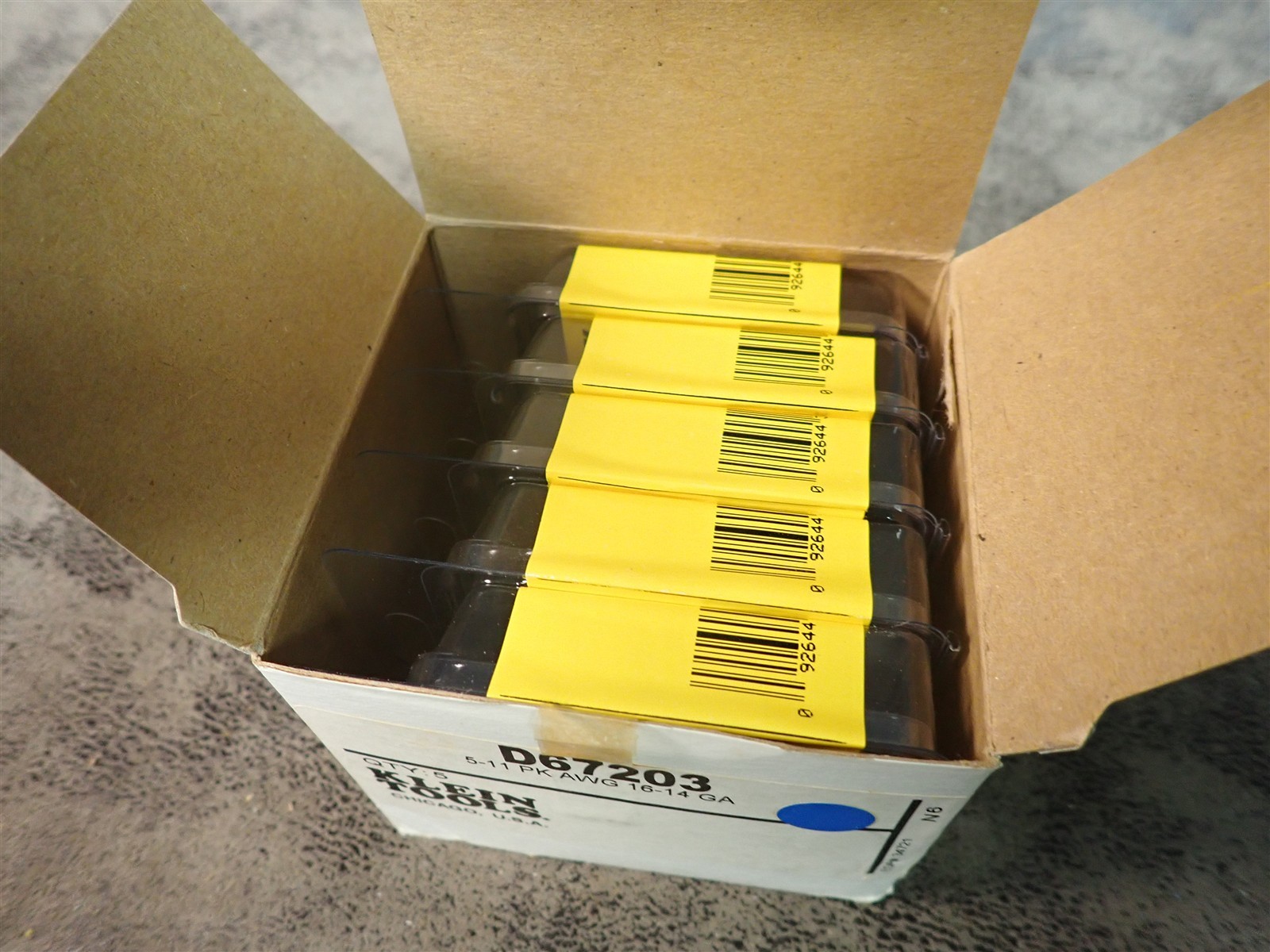 Klein/Vaco D67203 Insulated Pigtail Terminals 16-14 AWG 5-11 Packs 55 Total G109