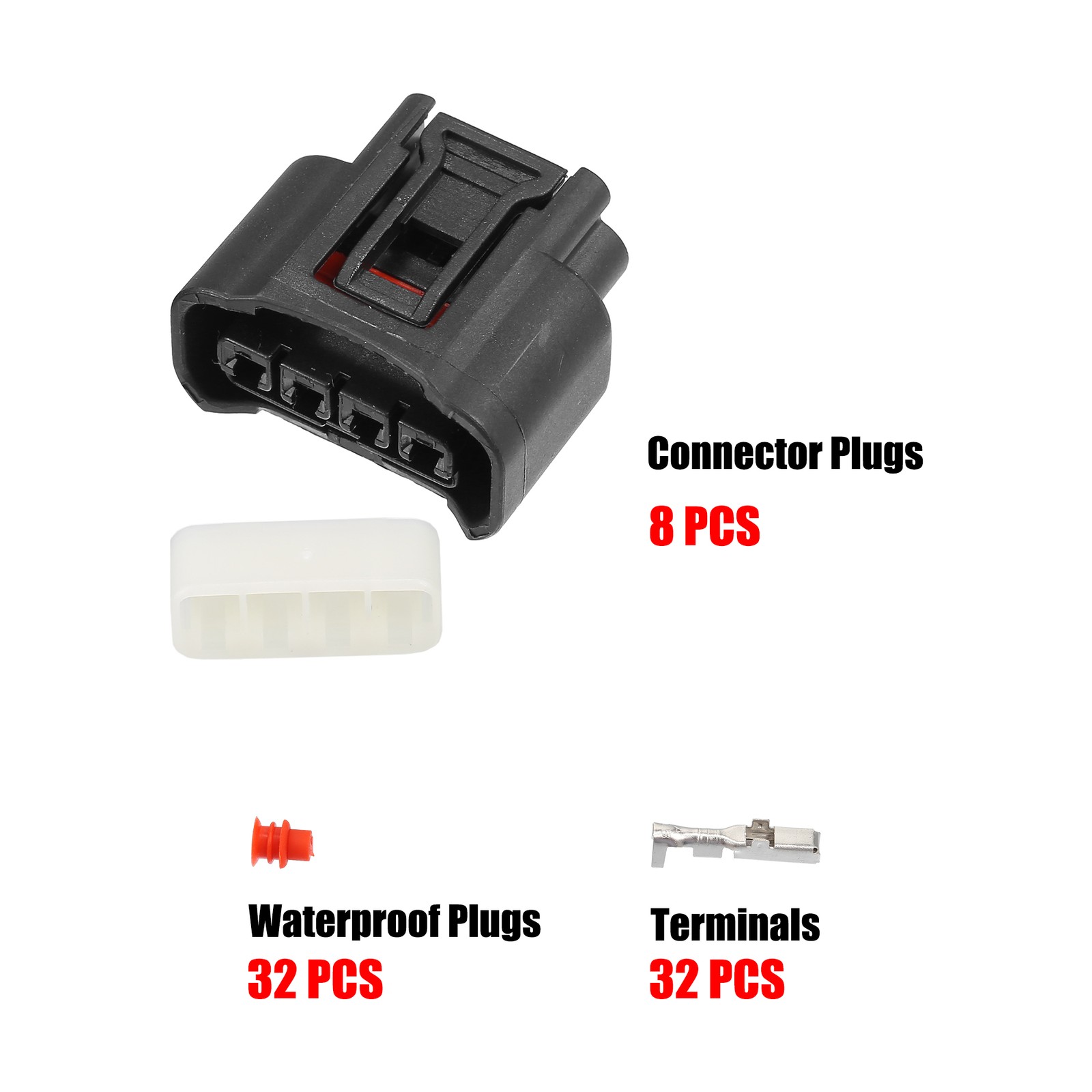Piece of 8 4 Pin No.9098011885 Ignition Coil Adapter Plug Clip Kit fit for Scion