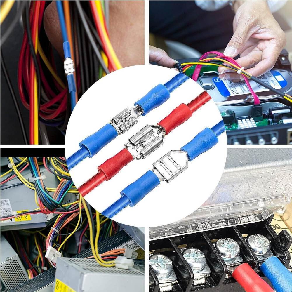 280PCS Assorted Insulated Port Connectors Kit Electrical Wire Crimp Terminals US
