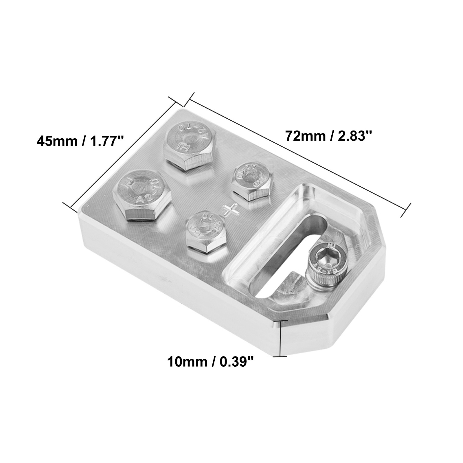 Aluminum 4 Spot Flat Battery Terminals Car Audio Modification Bolt Use Only