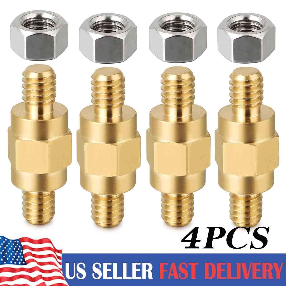 4X Side Post Battery Terminal 3/8 16 Bolts Adapter Stud Extender Screws 3/8″-16