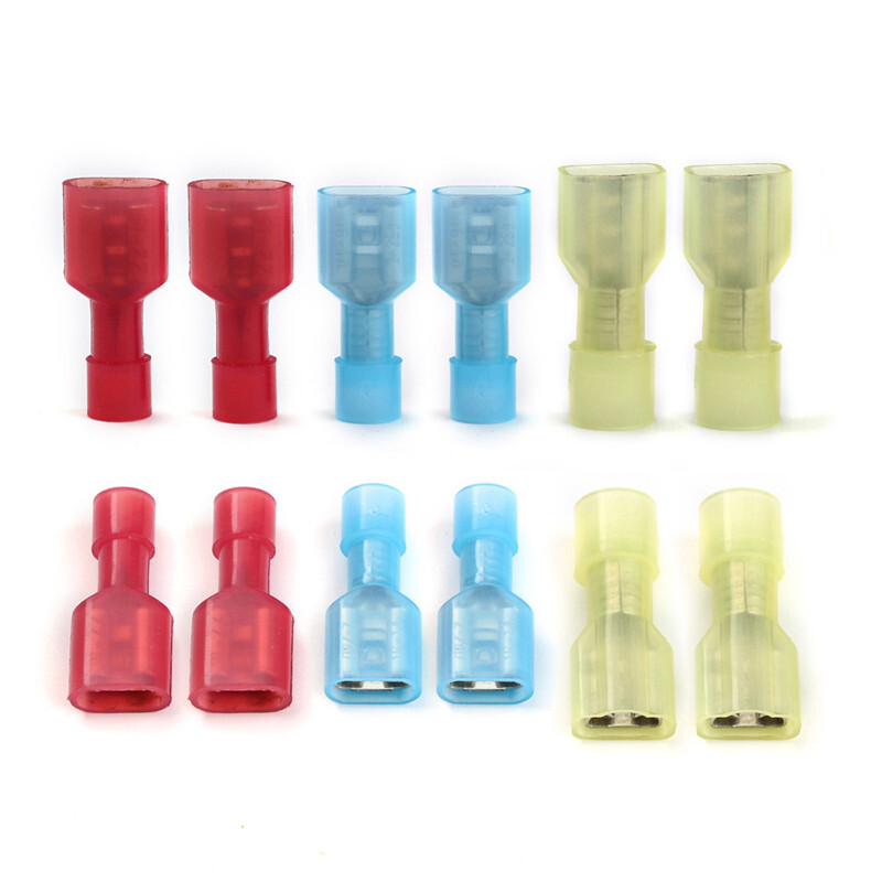 500PCS Nylon Insulated Crimp Spade Connectors Quick Disconnect Wire Terminal kit