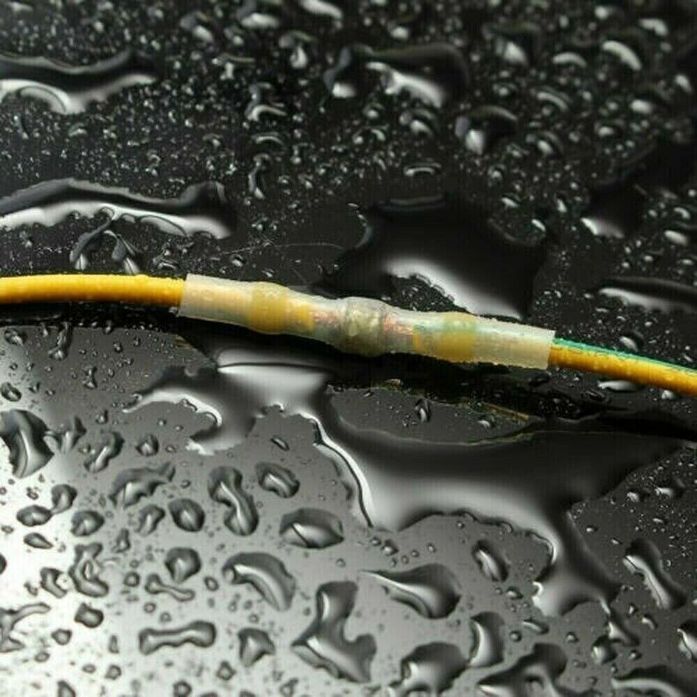 26-10AWG Solder Seal Sleeve Heat Shrink Butt Wire Connector Terminals 50/100x