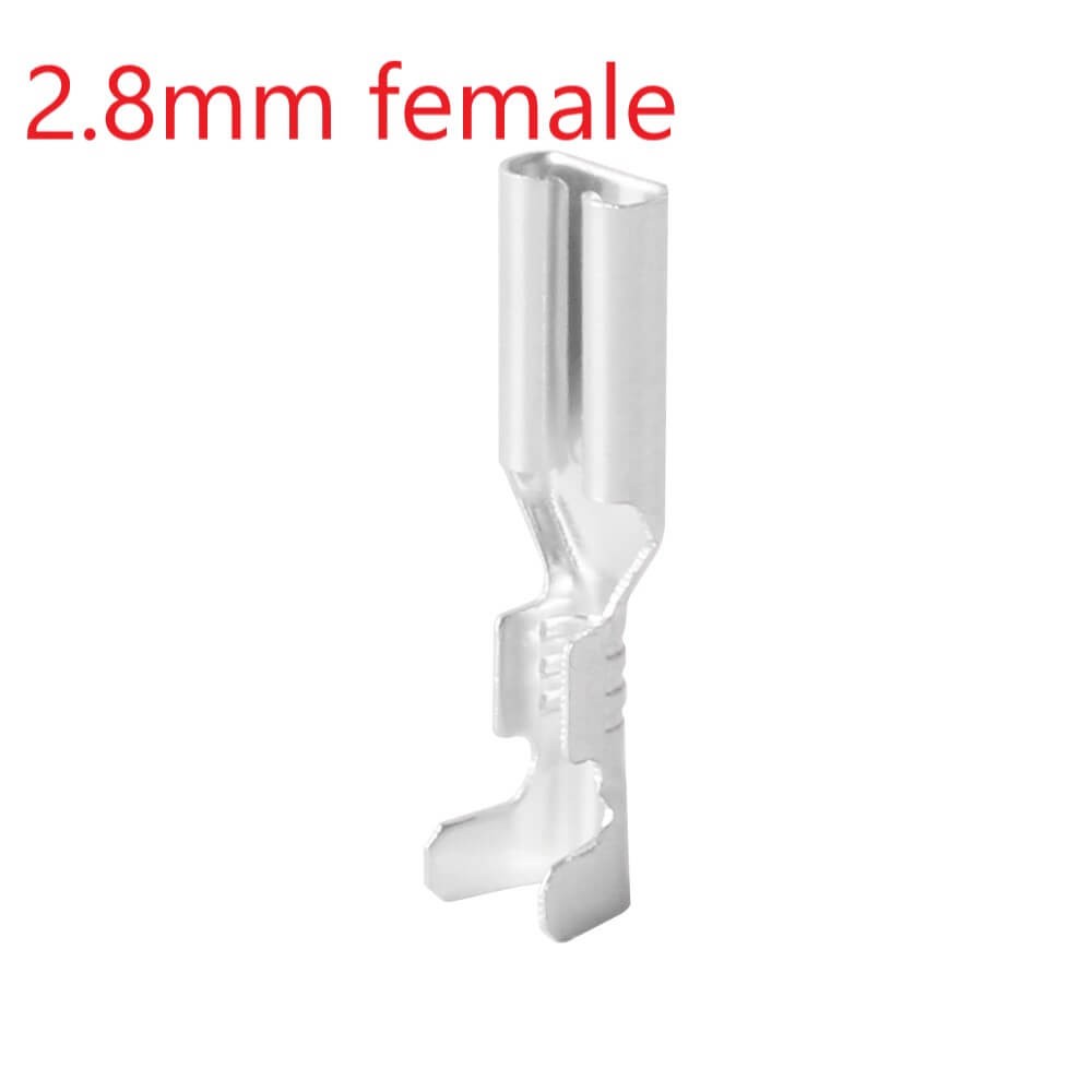 Female Spade 2.8MM Terminals Wire Crimp Connector Electrical Terminals 100PCS