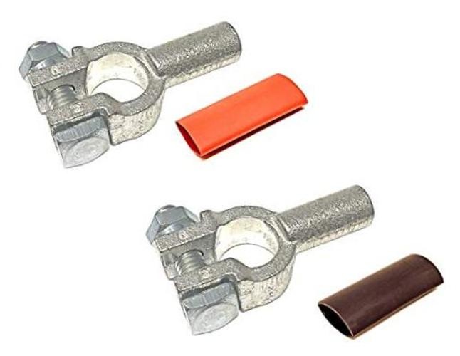 Positive and Negative (+/-) Pure Copper Top Post Battery Cable 2/0 Gauge 1 Pair