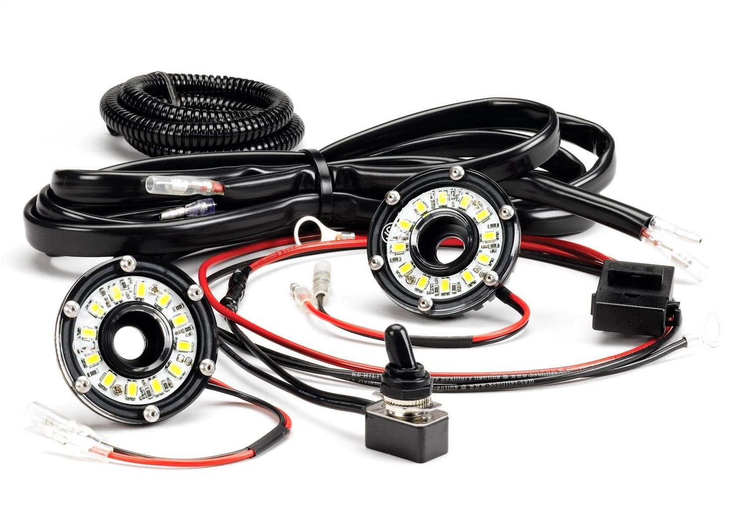 KC HiLiTES 355 Cyclone LED Universal 2Light Under Hood Wiring Kit