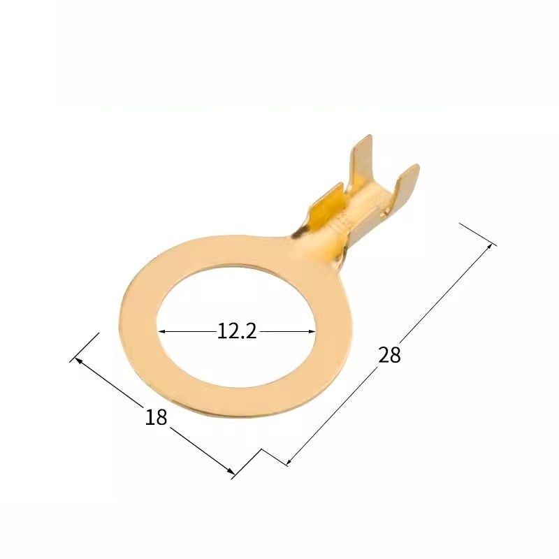 100pcs 12.2 Circular terminal block R-shaped ground ring terminal 12-24AWG