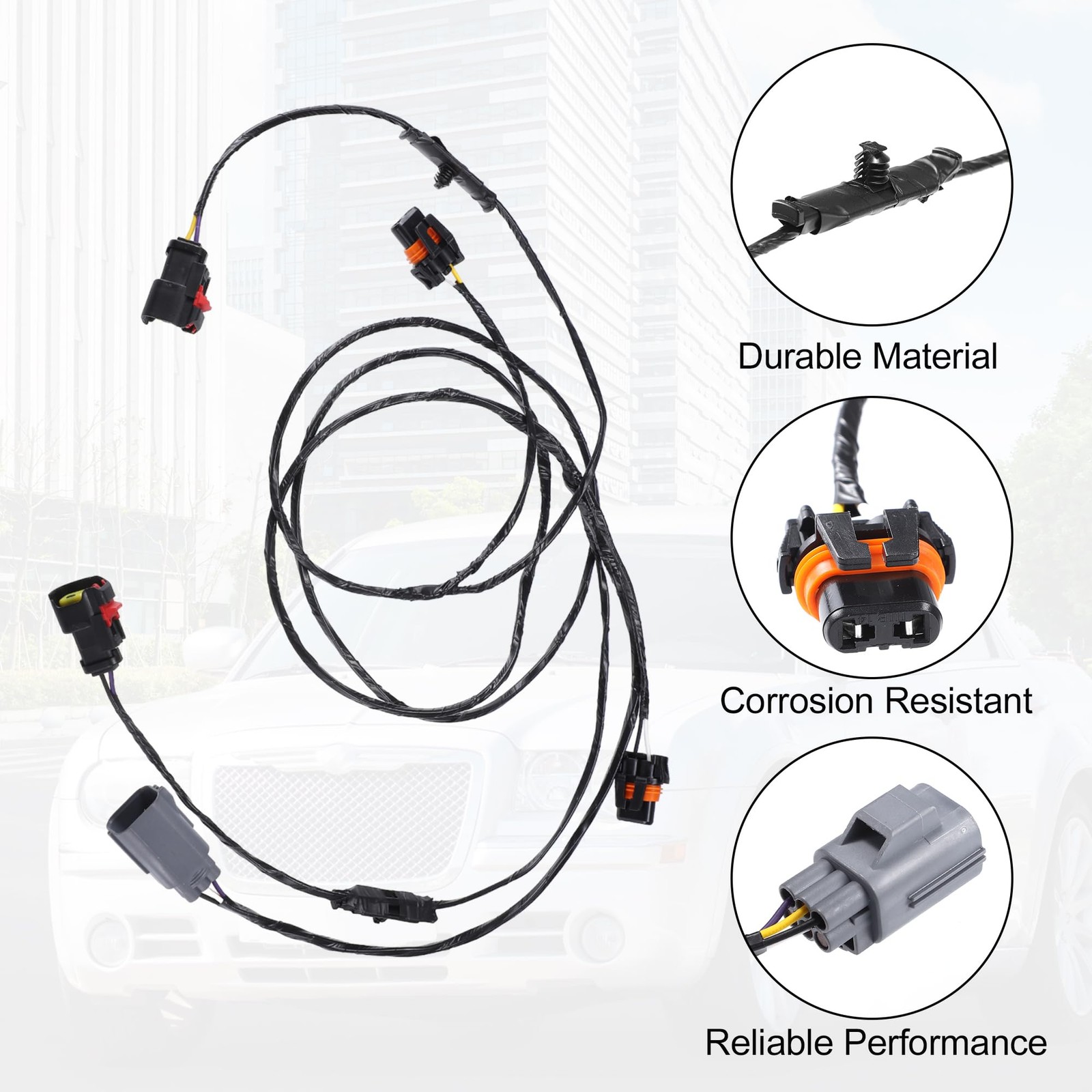 1 Set Front Fog Light Lamp Wiring Harness for Chrysler 300 2005 2006 2007 200…