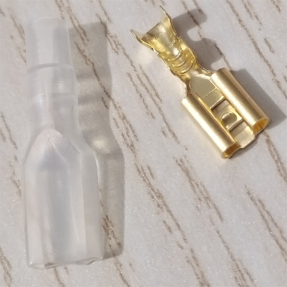 Quick Splice 4.8mm Female Wire Spade Connector Crimp Terminals Insulating Sleeve