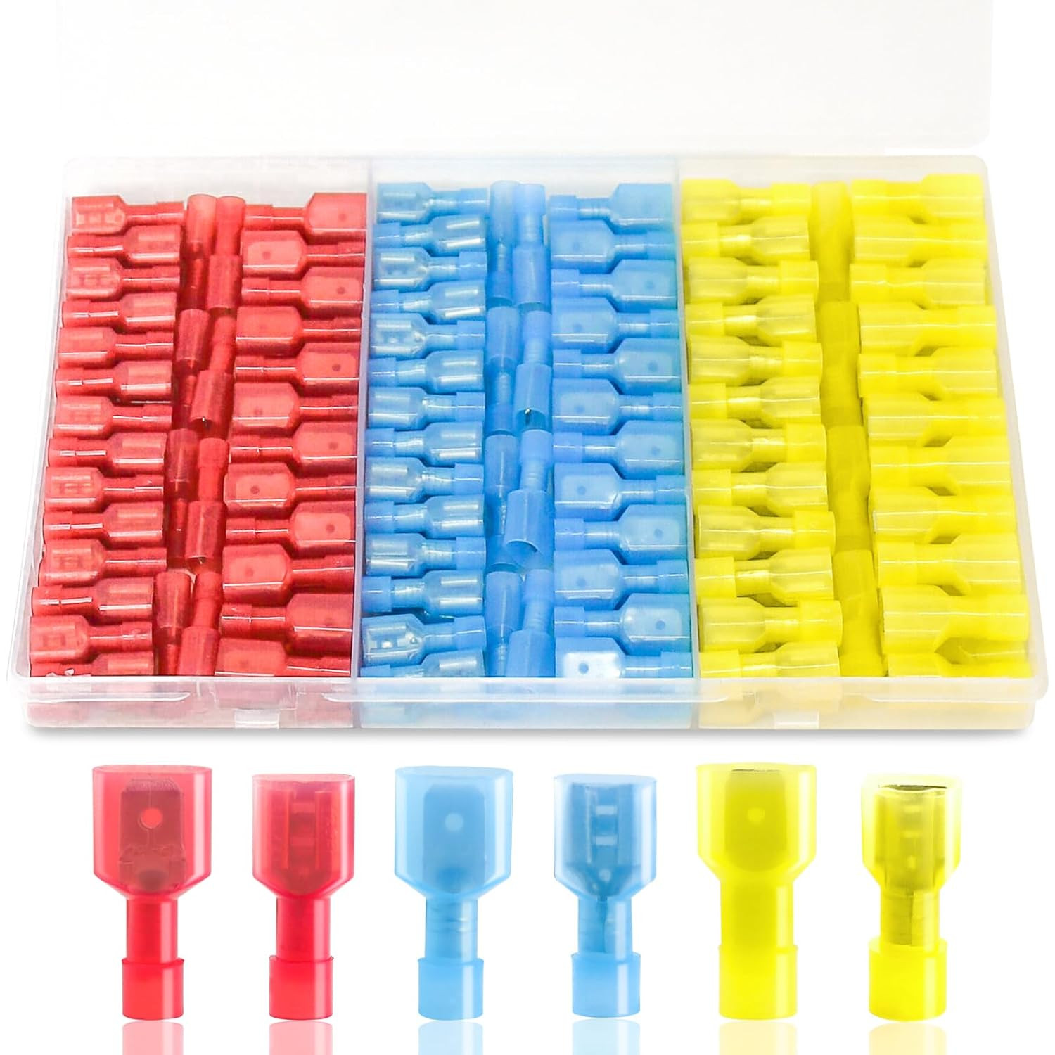 160PCS Spade Connectors, 22-10AWG Spade Terminal, Female and Male | Quick Discon
