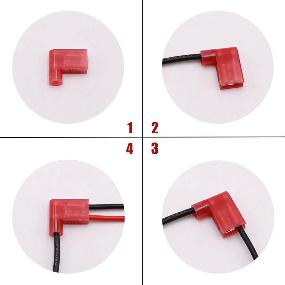 50pcs 22-16 AWG 90 Degree Nylon Flag Spade Female Insulated Terminals Connector