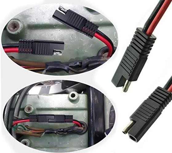 5 Pack 10 Gauge SAE Connector, 12 Volt Connectors 2 Pin Quick Disconnect | 12