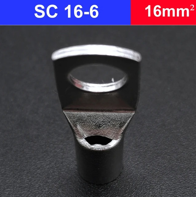 10pcs Tin Plated Copper Ring Terminal Connectors Non Insulated Set 16-35mm -NEW