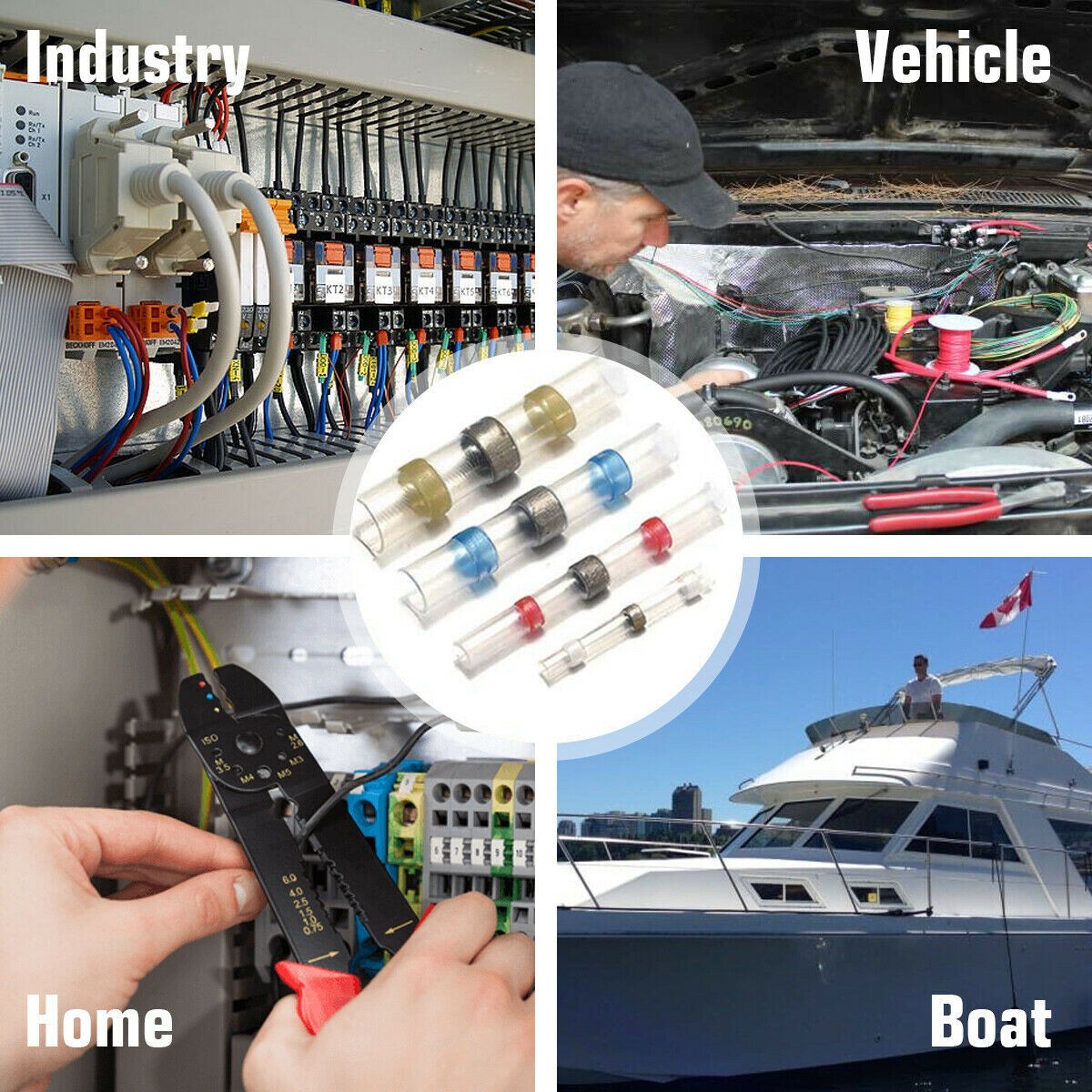 230 Waterproof Solder Seal Sleeve Heat Shrink Wire Connectors Butt Terminals Kit