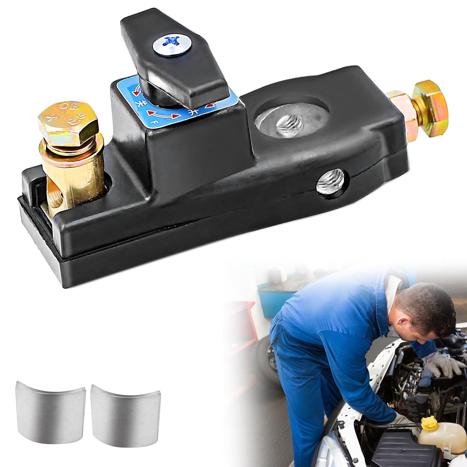 Car Battery Disconnect Switch 12V/24V Heavy Duty, Battery Isolator Kill Switch