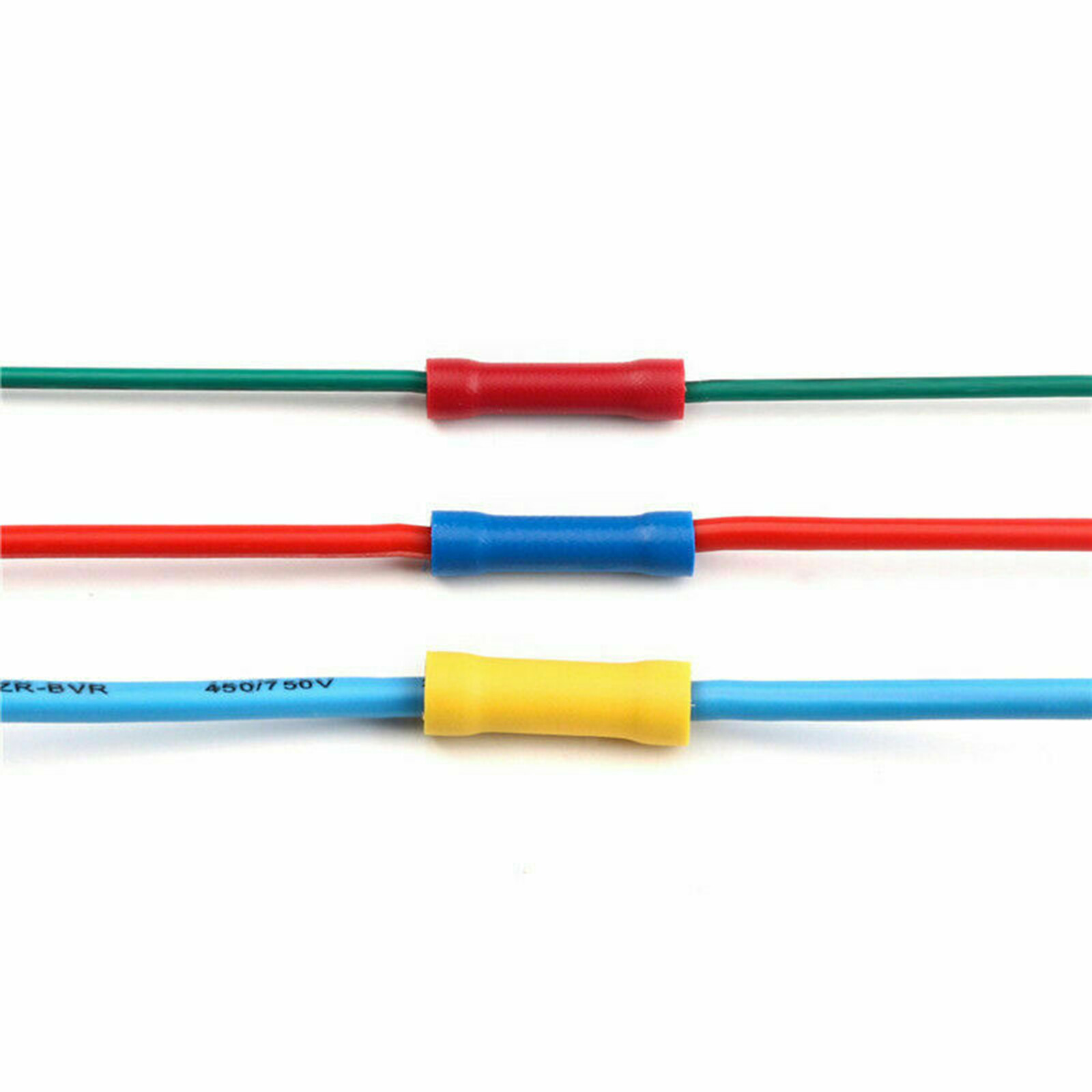 22-10 Gauge AWG Wire Butt Connectors Vinyl Car Radio Terminals 100/300/600PCS