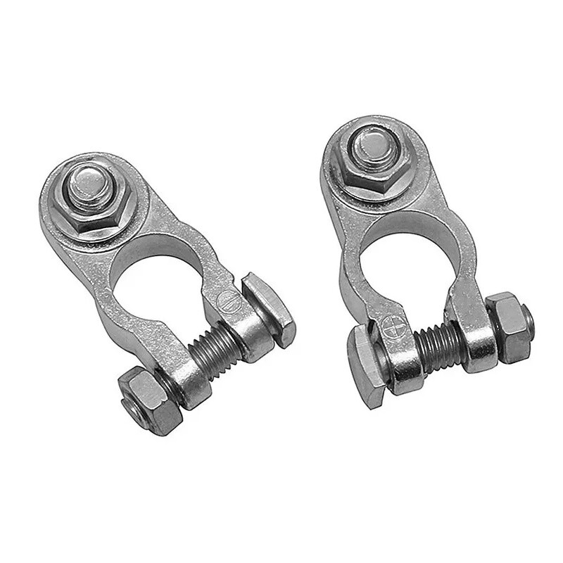 2PCS 16-18mm Universal Car Battery Connector Terminal Clamp Clips Zinc Pile Head
