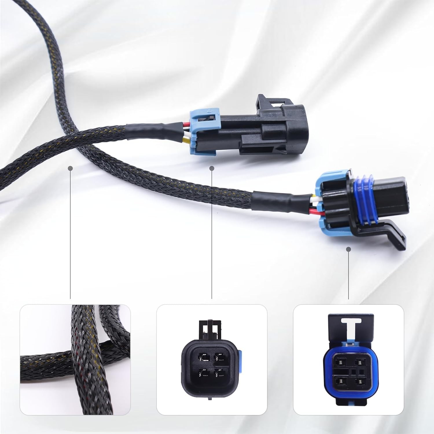SET2 O2 Oxygen Sensor Extension 4 pin Wire Harness 24″ LS1 LS2 LS6 GM 02 Header