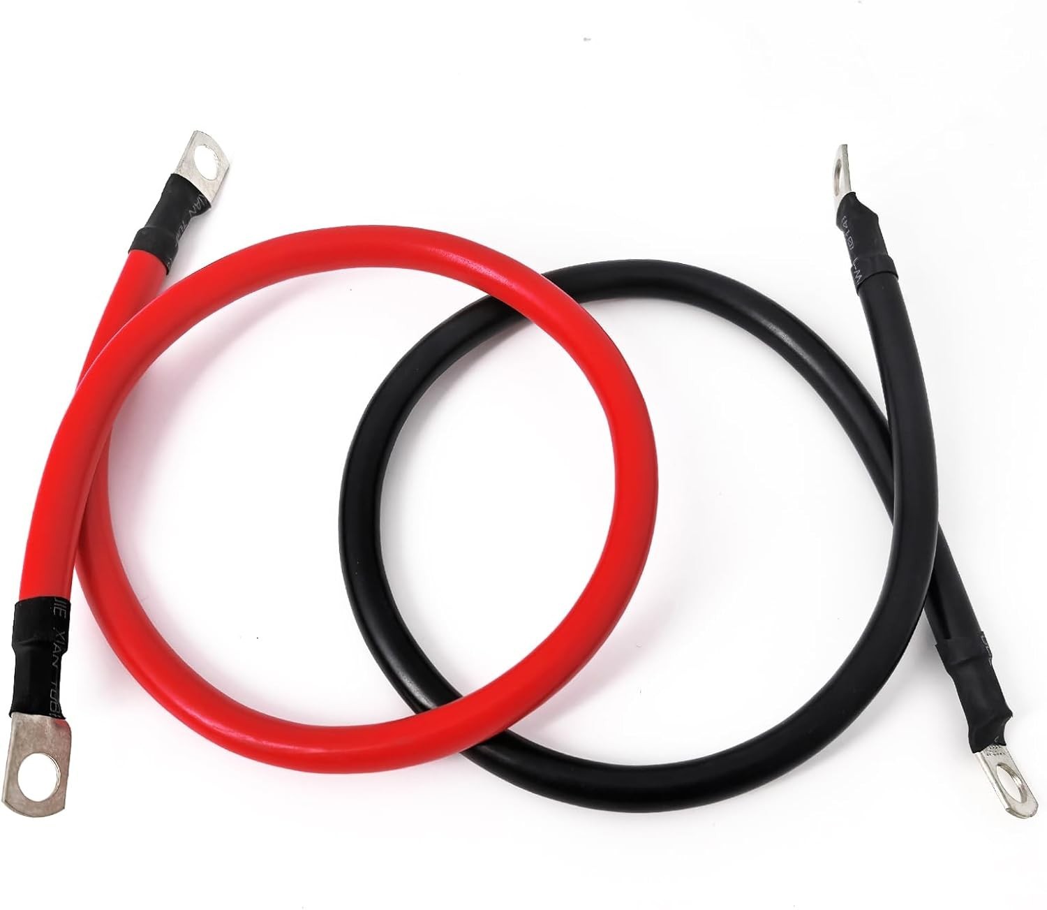 2 AWG Battery Cable 2AWG Gauge Pure Copper Battery Inverter Cables with 3/8 i…