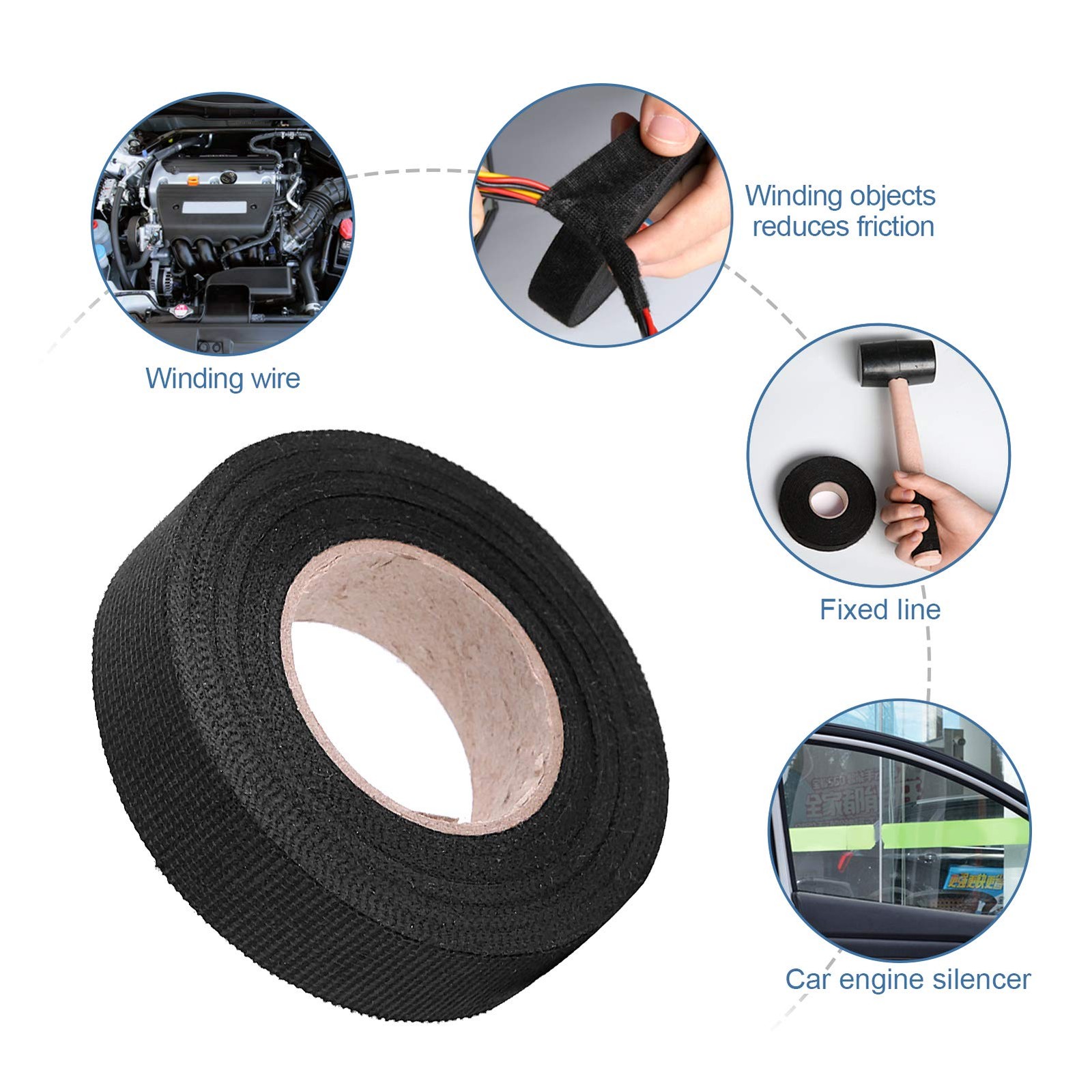 Keenso Multipurpose Car Wiring Harness Tape, Self Adhesive Anti Squeak Rattle…