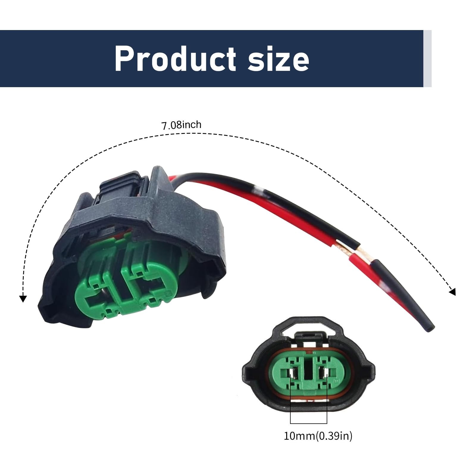 2 PCS H8 H11 Female Adapters Wiring Harness Sockets, Fog Light Pigtail Connec…