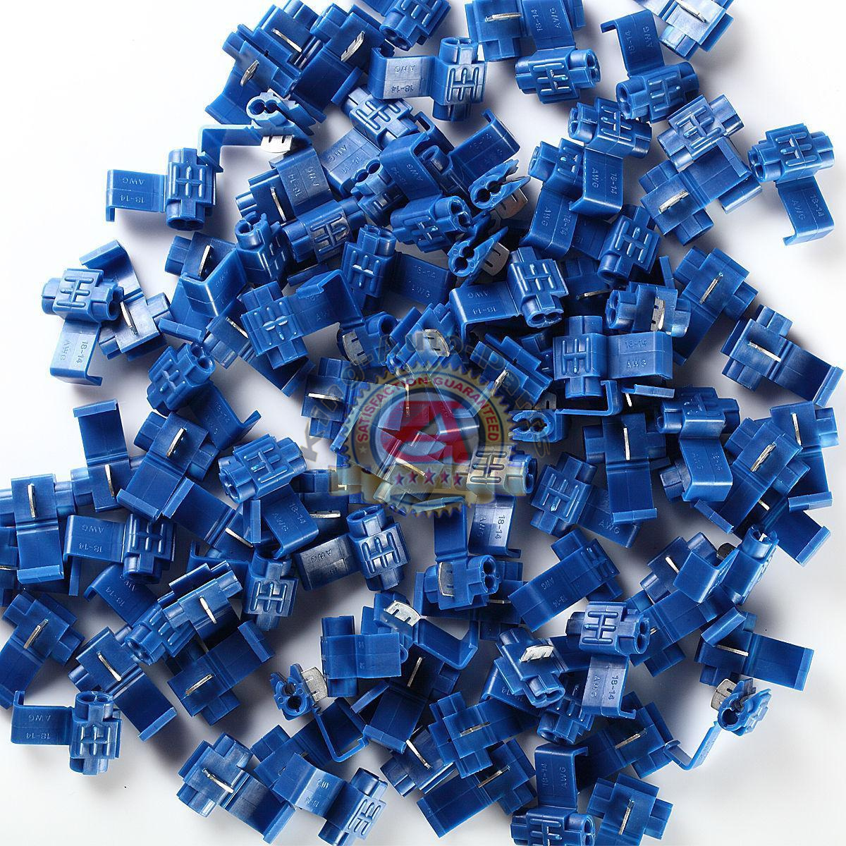 BLUE QUICK SPLICE WIRE CONNECTORS 16-14 GAUGE 100% COPPER SHIPS FREE (100 PACK)