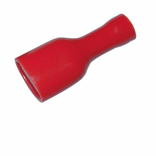 Female Quick Disconnect Vinyl Fully Insulated .250″ 22-18 AWG (Red) – 25PK