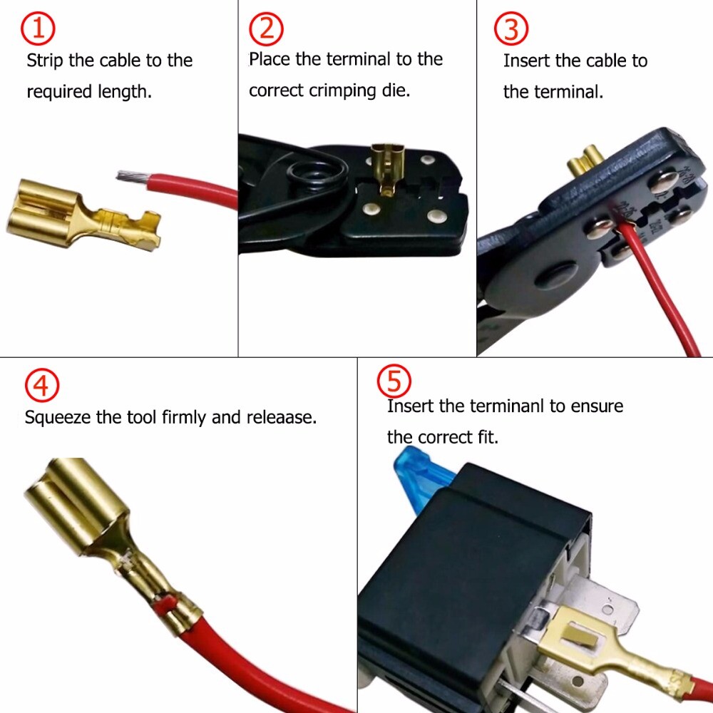 900PCS Insulated Female Male Spade Crimp Wire Connector Terminals 2.8/4.8/6.3mm