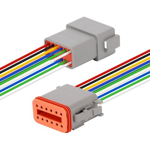 Deutsch 12 Pin Connector Kit – Waterproof Electrical DT Connector 12 Pin 1 Set