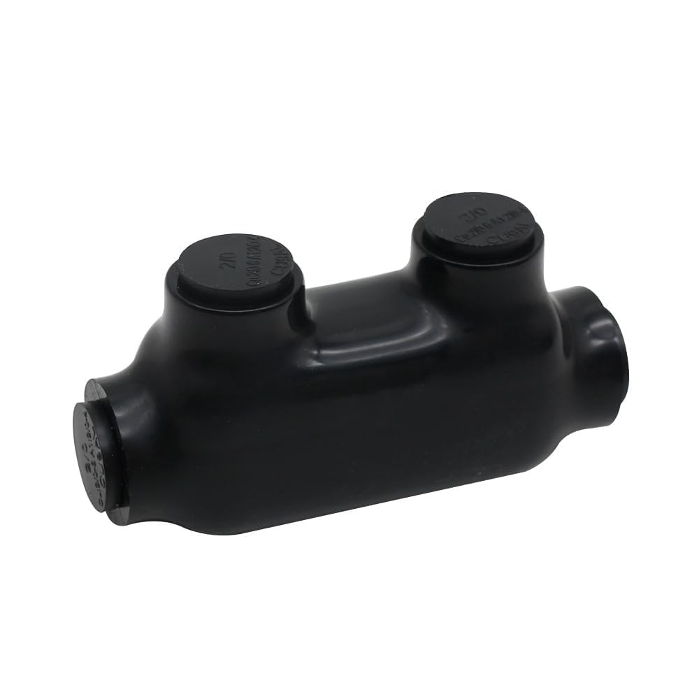 2/0-6 Wire Range Black Insulated in-Line Splice Connector 3.36”L x 1.08”W x 1…