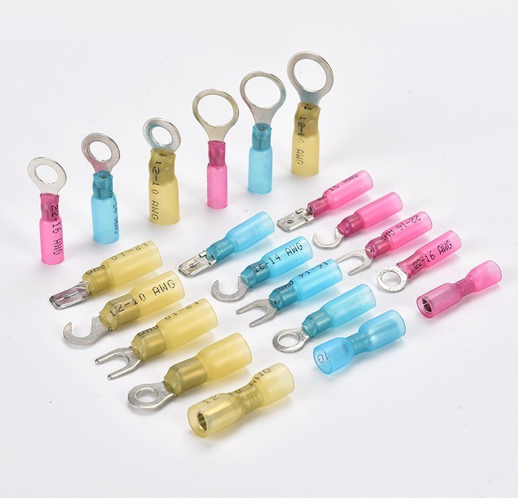 Heat Shrink Wire Connectors Marine Butt Ring Fork Spade Terminals 50-200PCS