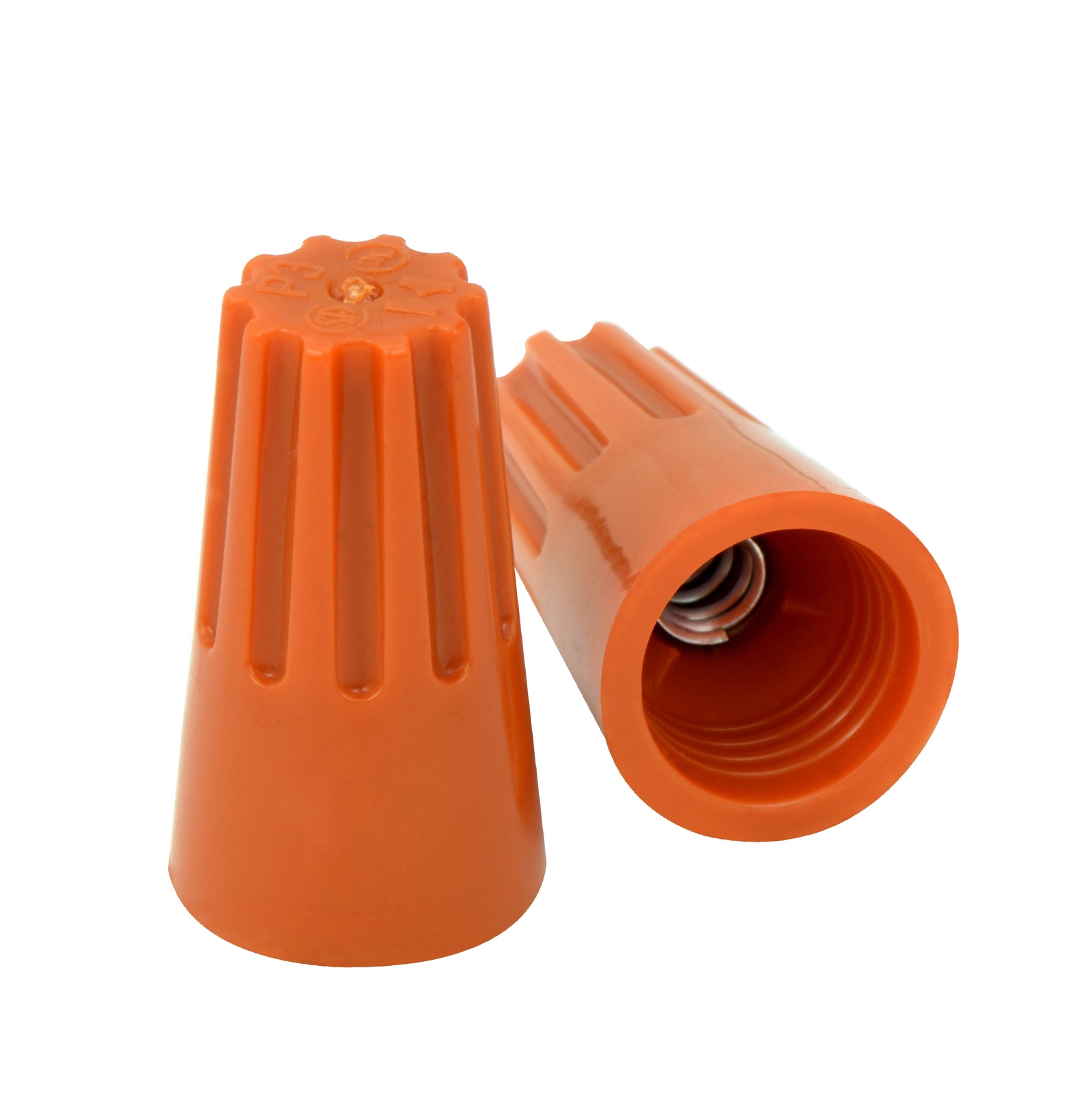 100 Screw Twist On Wire Cap Terminal Connector Orange 18-14 Gauge Closed End Nut