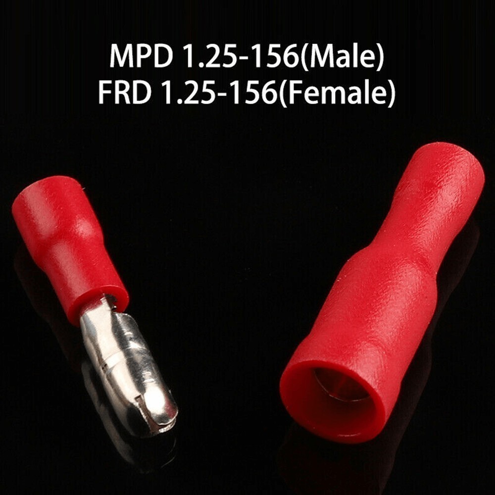 22-10AWG Male with Female Insulated Crimp Wire Connectors Bullet Terminals 50PCS