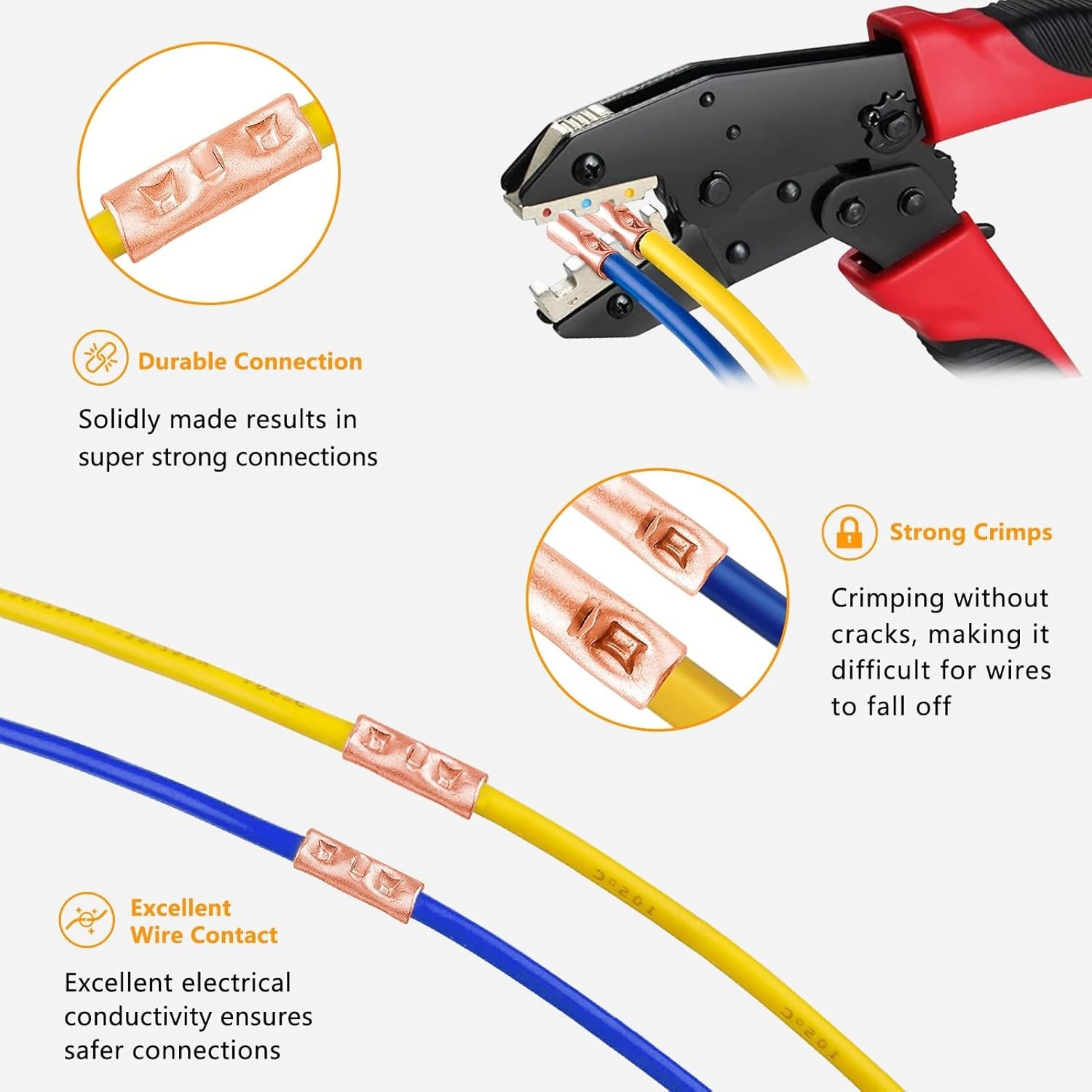 10PCS 4 Gauge Butt Connectors 4 AWG Non Insulated Butt Splice Connectors Unin…