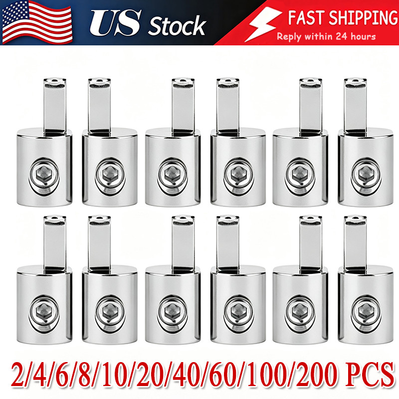 LOT ILL Customz Offset Power and Ground 1/0 Gauge to 4 Gauge Amp Input Reducers
