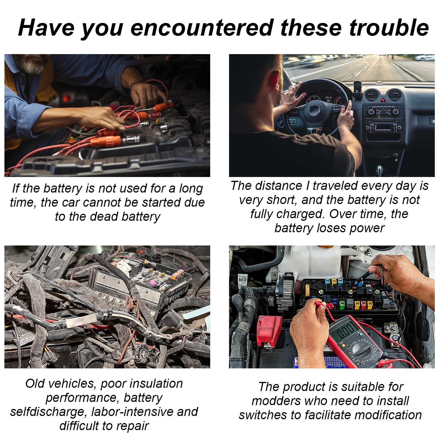 Car Battery Terminal Connectors 4Way Lead Acid AGM Post 2 AWG To 2/0 AWG