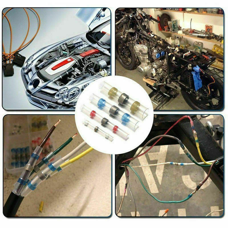 50-500 Solder Sleeve Seal Heat Shrink Butt Wire Connectors Terminals Waterproof