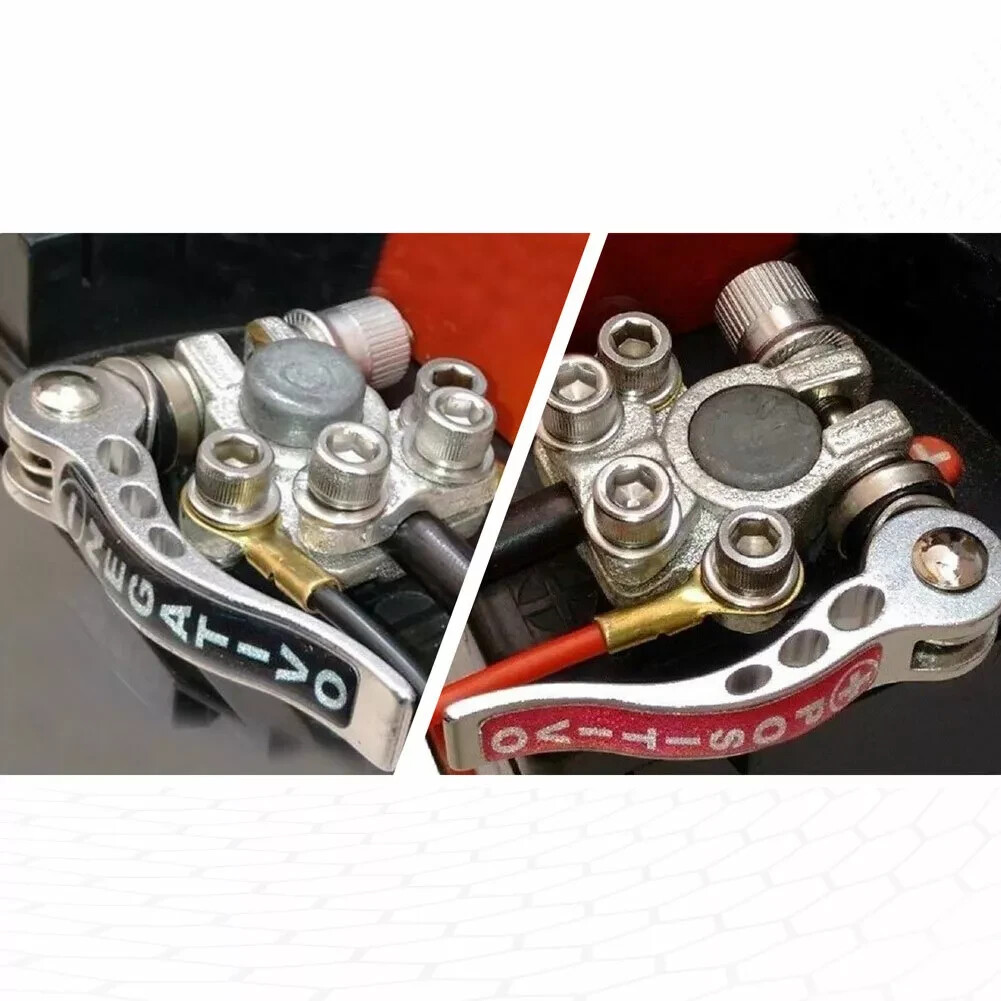 2PCS Car Battery Terminal Connectors Quick Release Disconnect Positive Negative