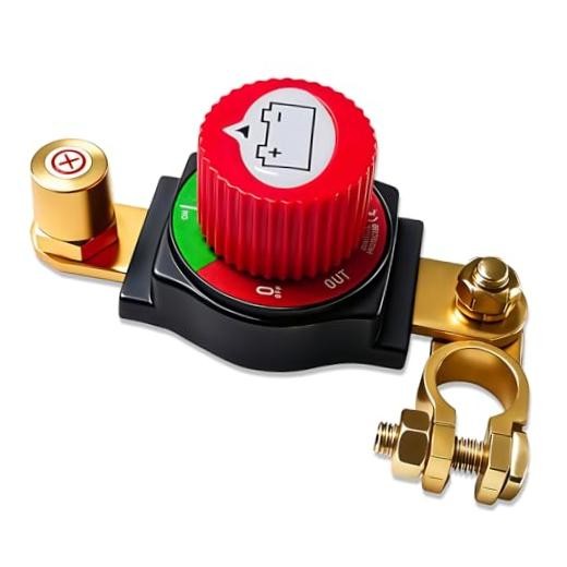 2025 New Top Post Battery Disconnect Switch,12-48V Car Battery Kill Black