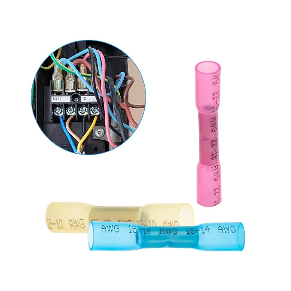 250PCS Heat Shrink Wire Connector DIY Kit Waterproof Marine Automotive Terminals