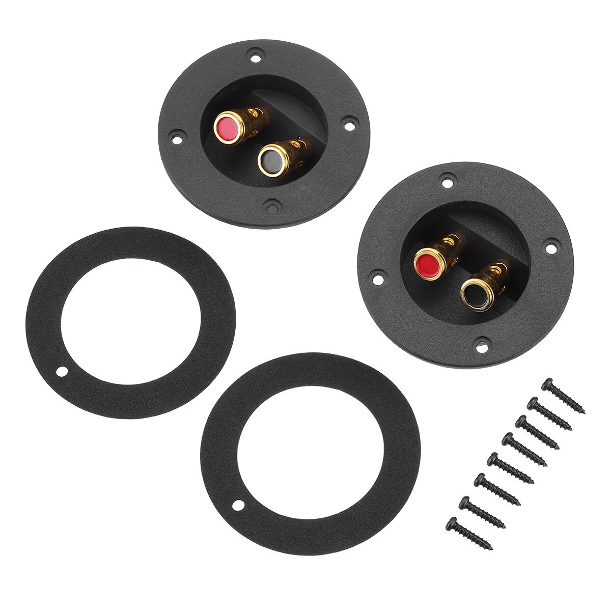 2/4Pcs Round Subwoofer Speaker Box Terminal Cup Spring Connector Sub Plug Box