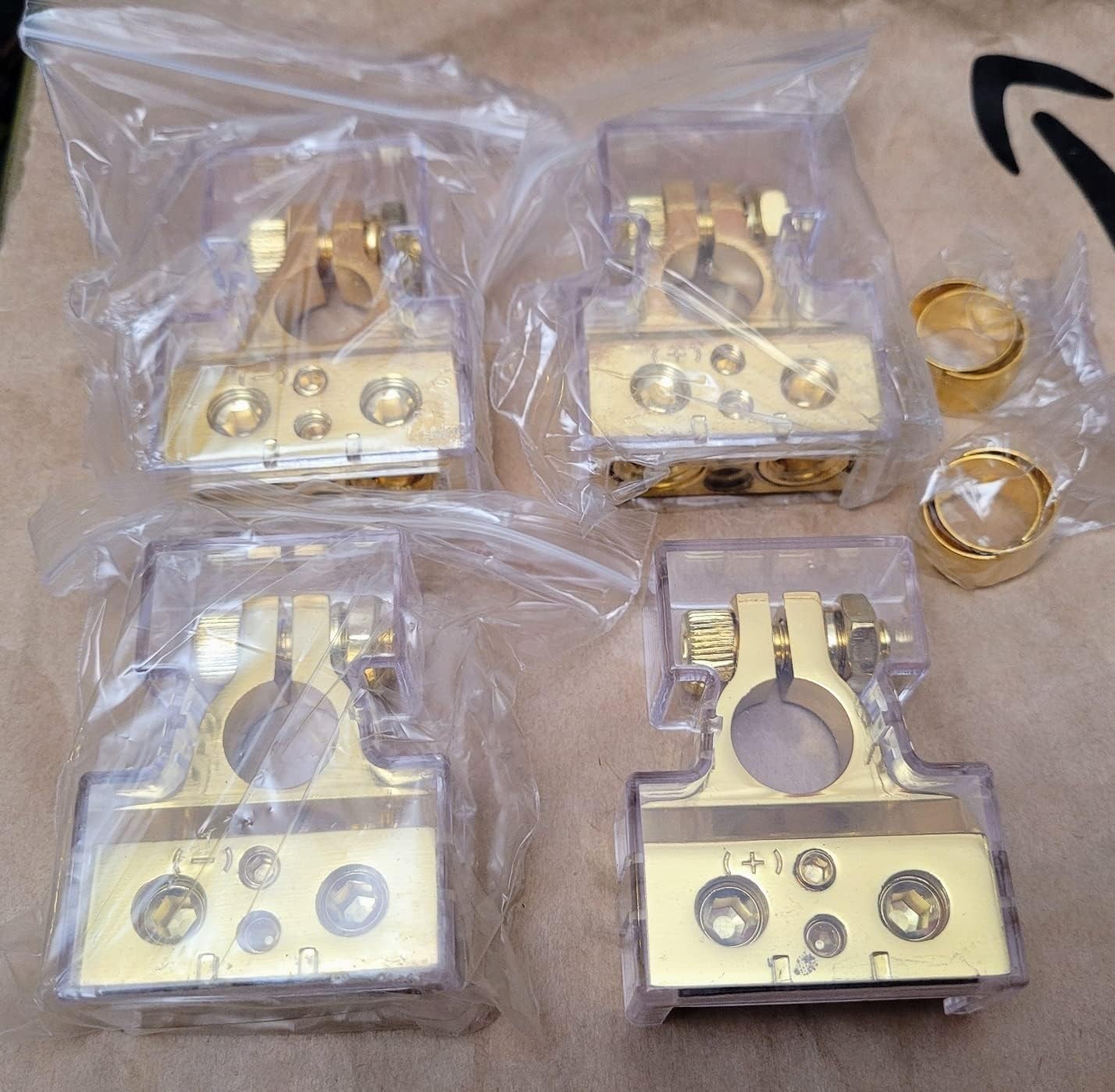 Heavy Duty Battery Terminal Connectors 0-10 AWG, Top Post, Marine Grade, Easy In