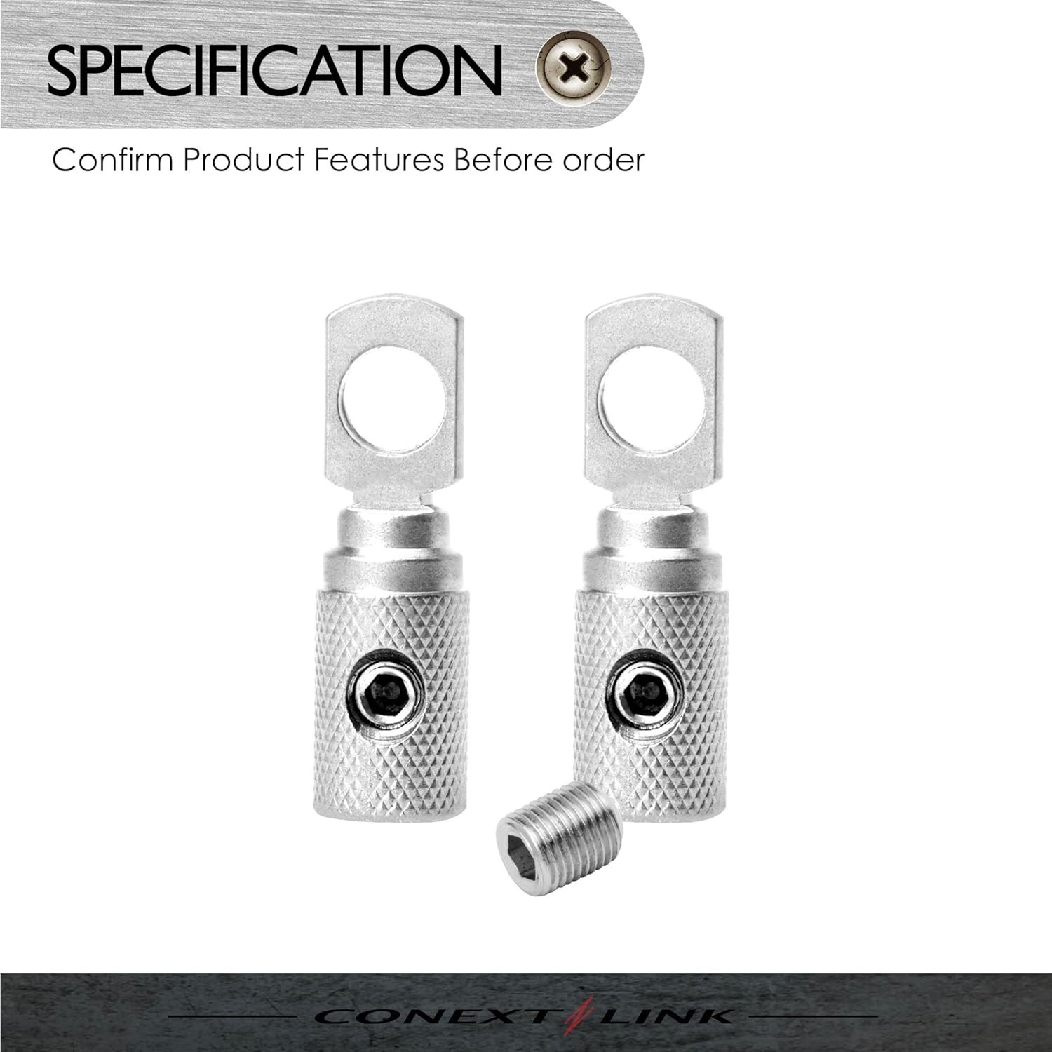 Set of 2 Nickel-Plated 8 Gauge Ring Terminals for Superior Connections