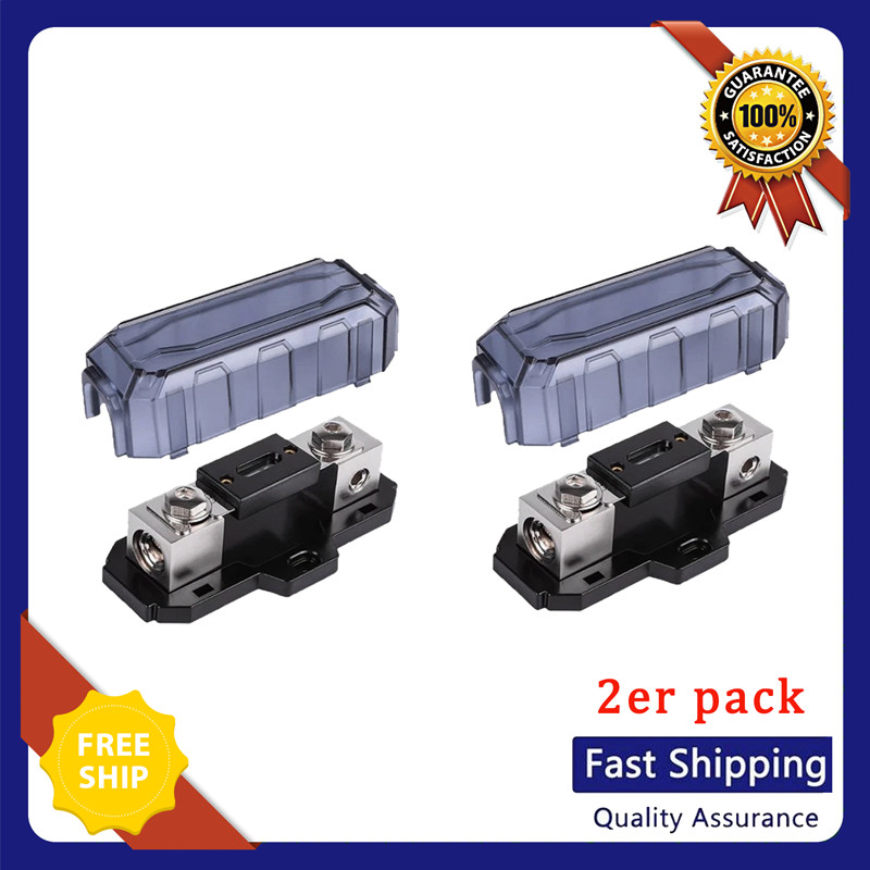 2pc Car AUDIO 1/0 OR 4 GAUGE 300 AMP INLINE ANL FUSE HOLDER – WITH 300 ANL FUSE