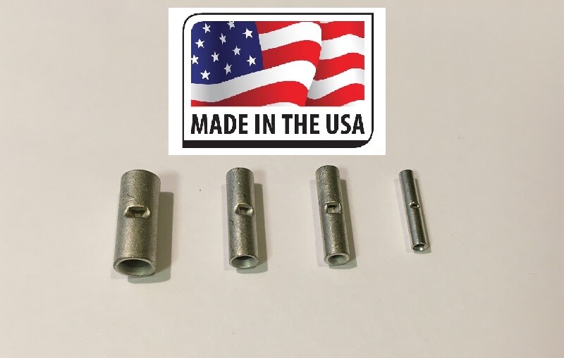 (200) Assorted Non Insulated Seamless Butt Connector 26-24 22-18 16-14 12-10 USA