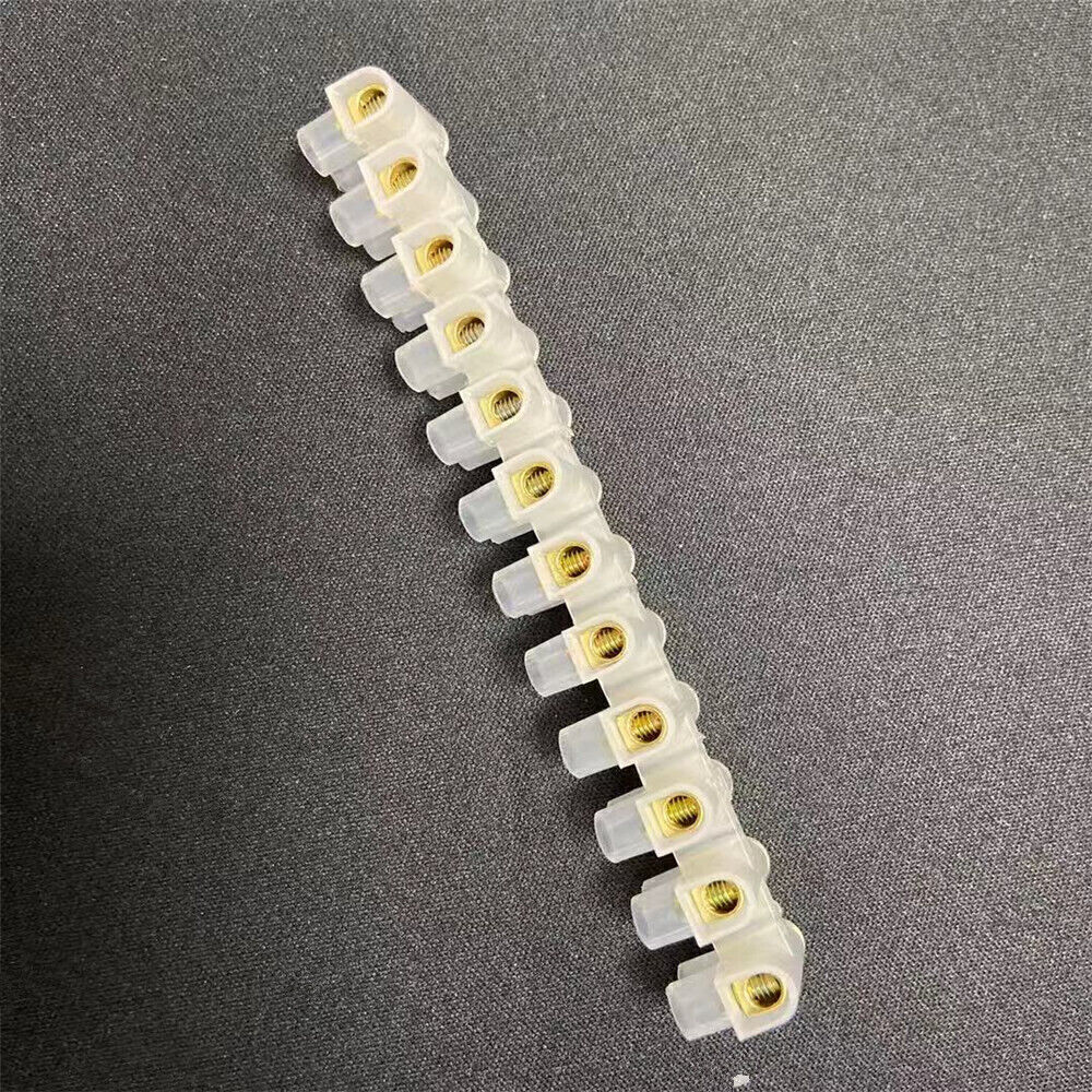 15A 12-Way Barrier Screw Terminal Block Wire Connector Strip US 10Pcs